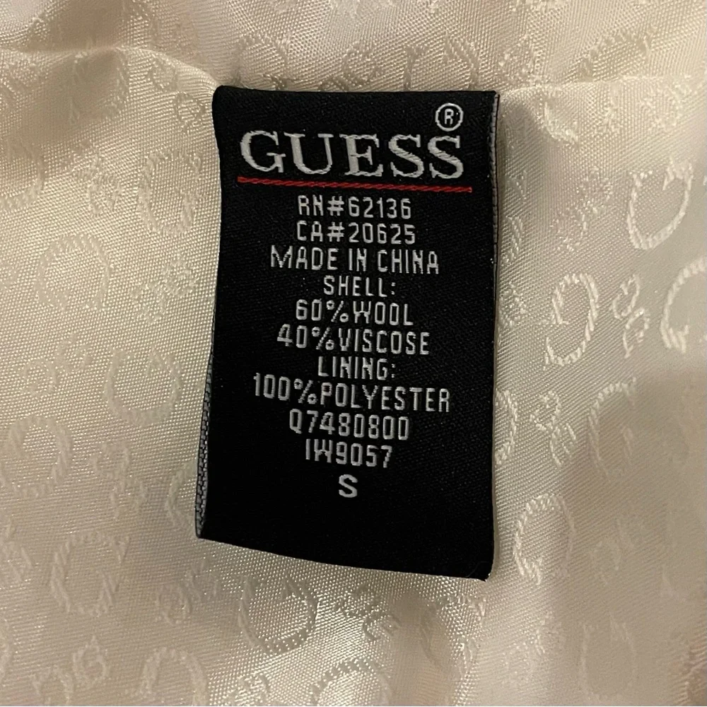 Guess Cream Winter White Long Belted Trench Coat - Picture 11 of 14